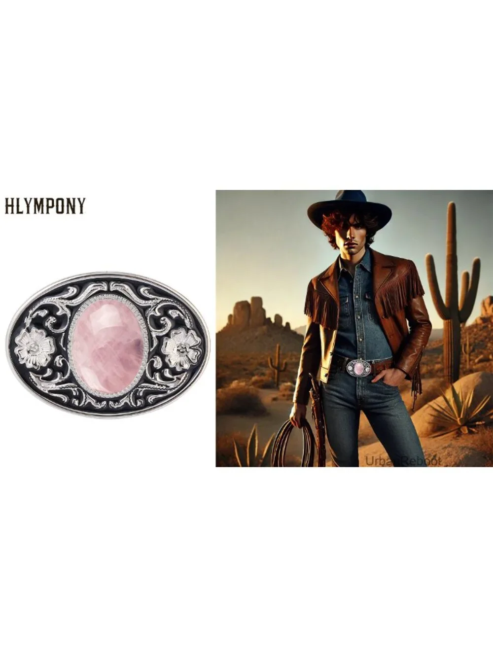 Vintage Western Turquoise Belt Buckle Zinc Alloy Cowboy Rodeo